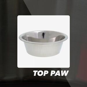 EUC Top Paw 4.31 Qt Stainless Steel Dog Bowl